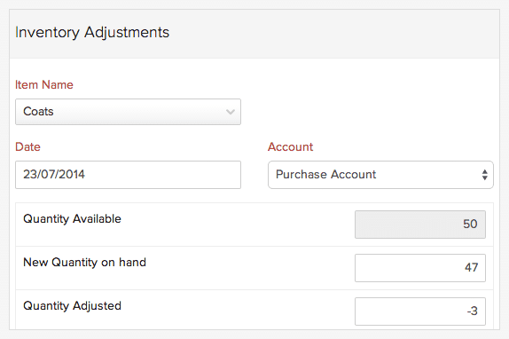 Zoho Books Inventory Management